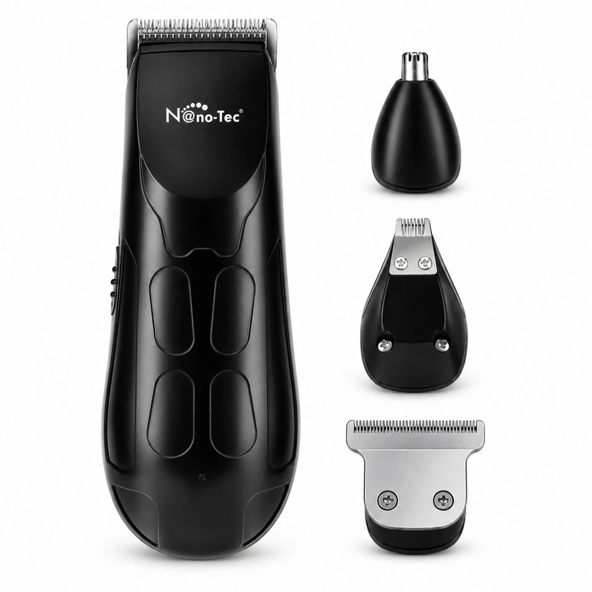 Set Máquina Multifuncional 4 En 1 Con Peines Guía Recargable Nano-Tec NT-CP679