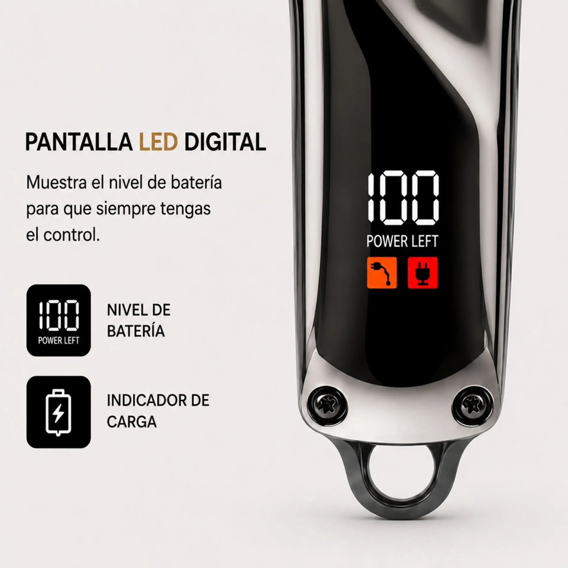 Máquina Peluquera Recargable Para Mascotas Nano-Tec Pantalla Digital Y Guías De Corte NT-CP677