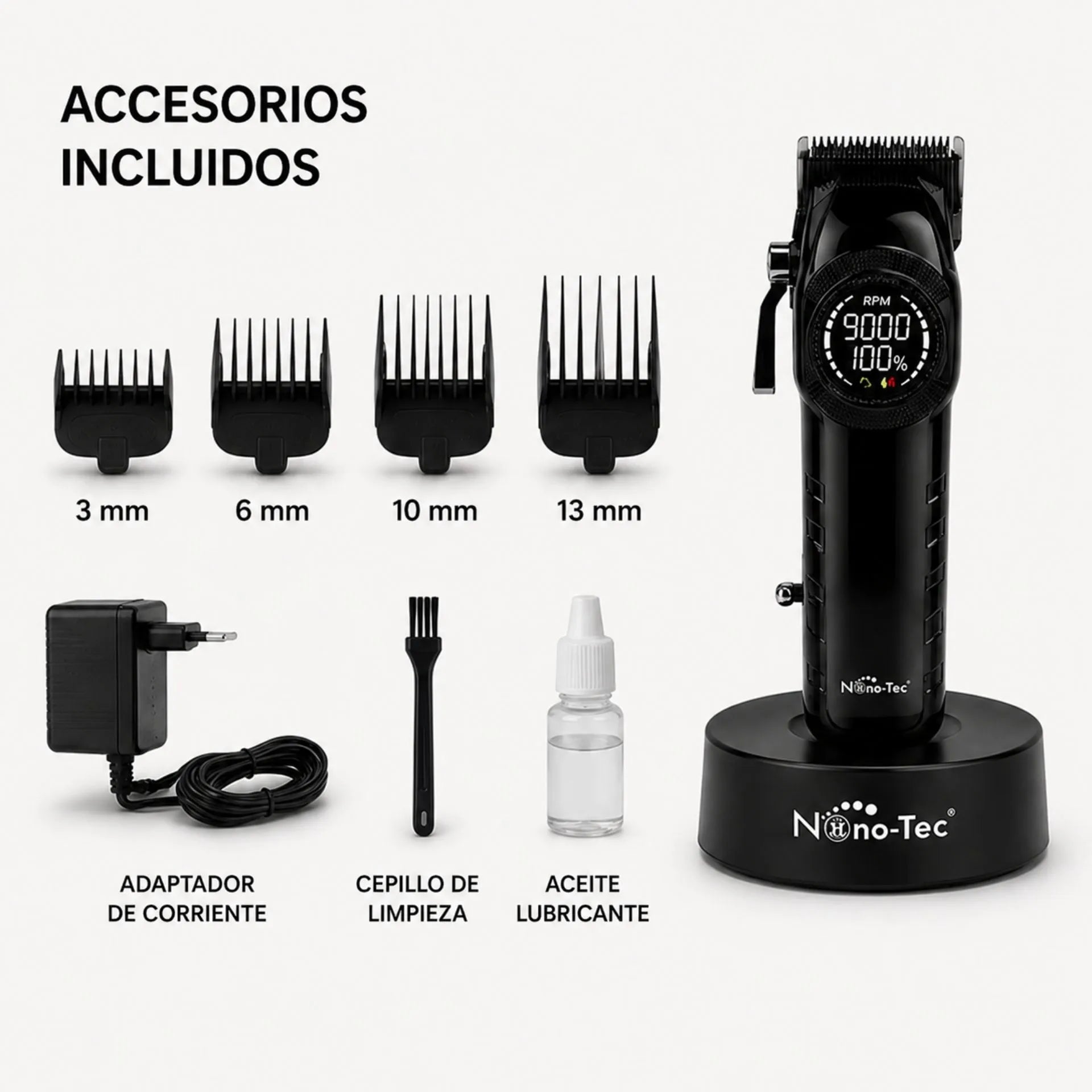 Máquina Cortadora De Cabello Profesional 9000 RPM Nano-Tec NT-CP673