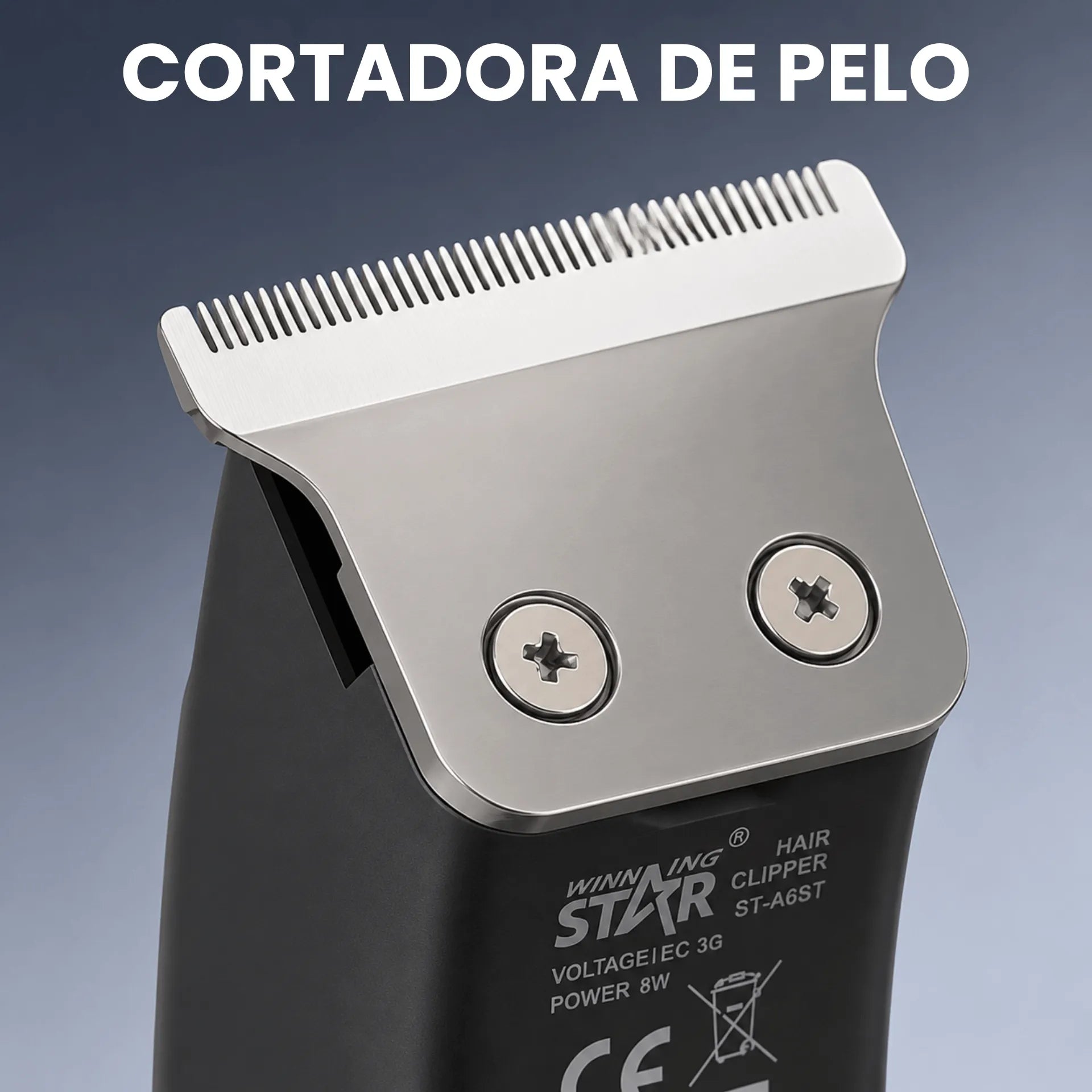 Máquina Peluquera Recargable Winning Star Con Motor 7000 RPM y 3 Peines Guía ST-5637