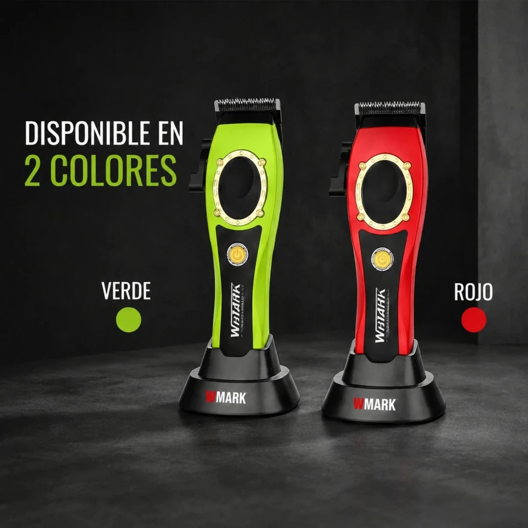 Máquina Cortadora Profesional WMARK 8500 RPM Con 8 Peines Y Base De Carga NG-7030