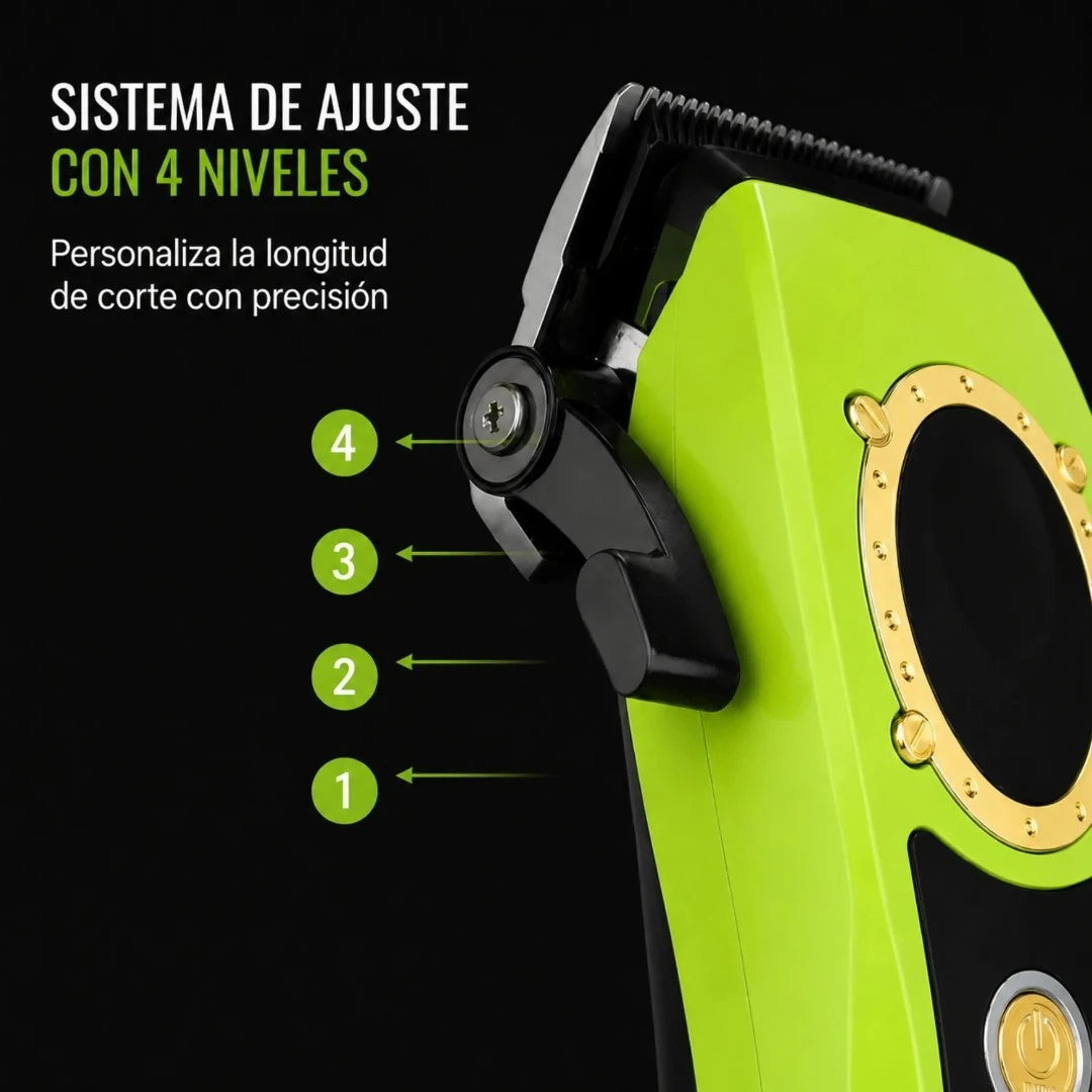 Máquina Cortadora Profesional WMARK 8500 RPM Con 8 Peines Y Base De Carga NG-7030