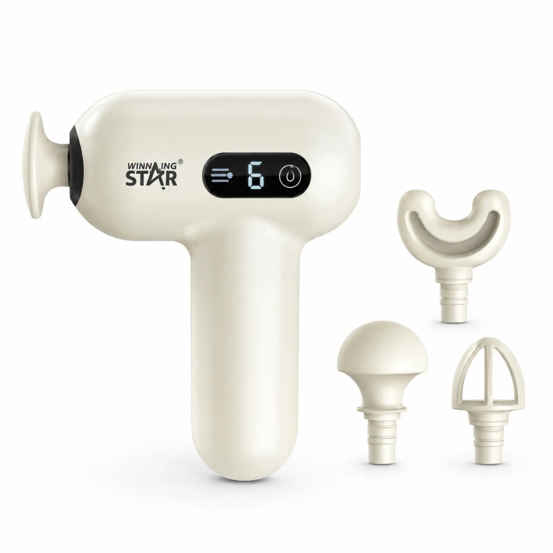 Pistola De Masajes Inalámbrica Winning Star Con Pantalla LED Y 6 Velocidades ST-6400