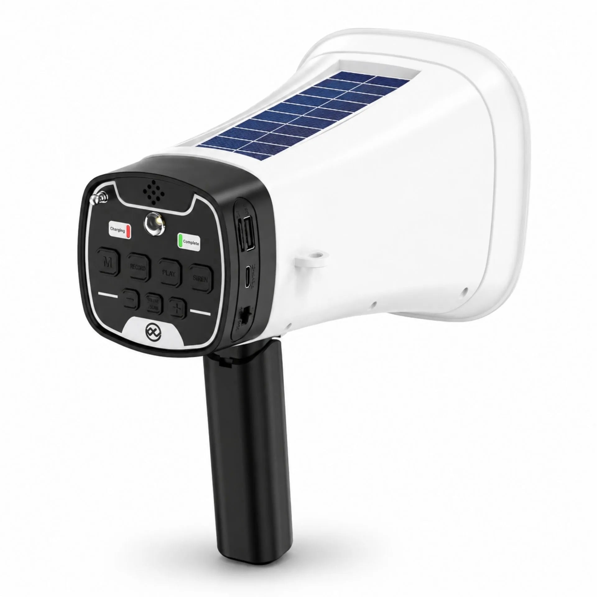 Megáfono Recargable Nano-Tec 80W Con Bluetooth, Panel Solar Y Grabación De Voz NT-P2470