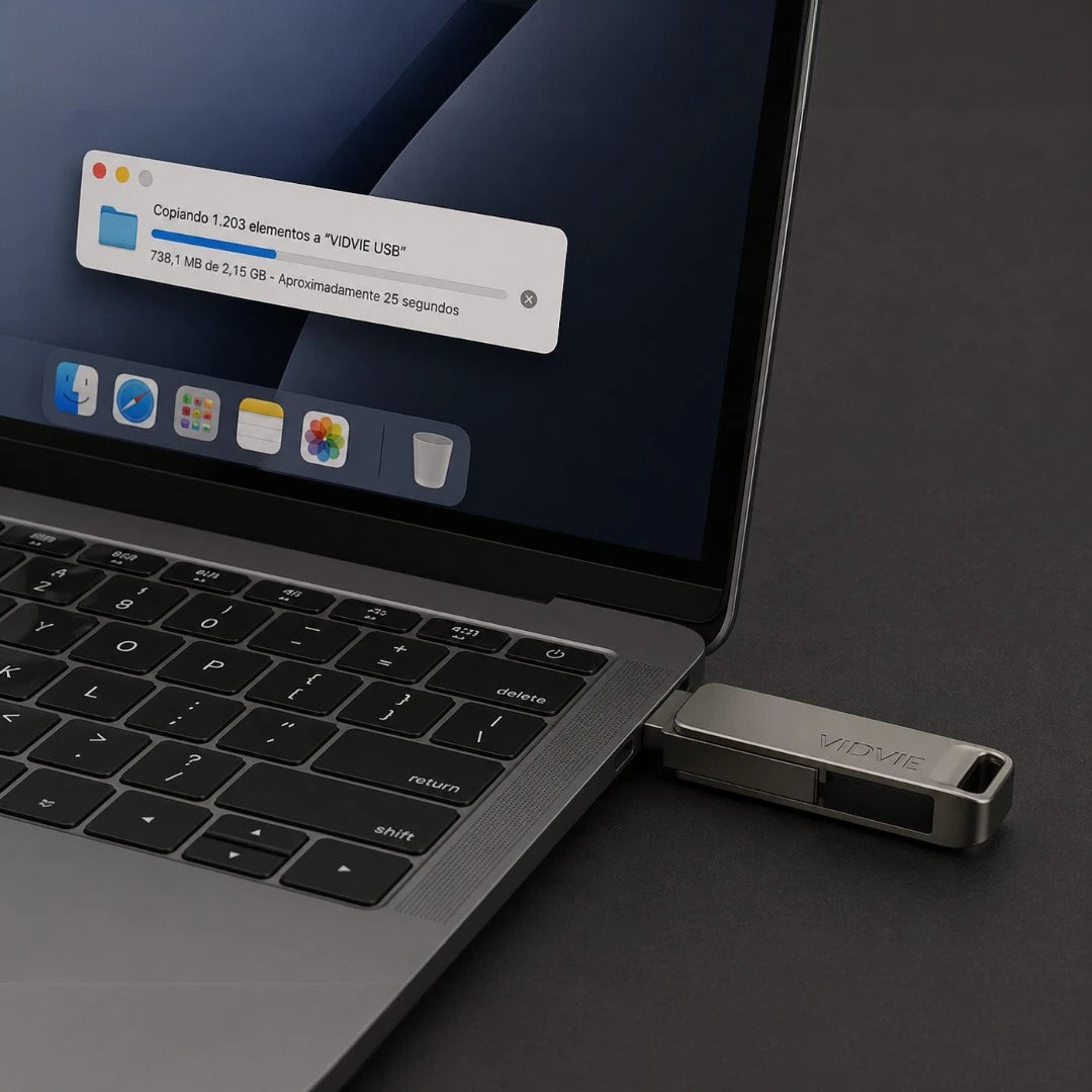 Memoria Vidvie De 128gb Con Enrtrada Usb y Typec De Velocidad 3.2 USB2604 (128GB)
