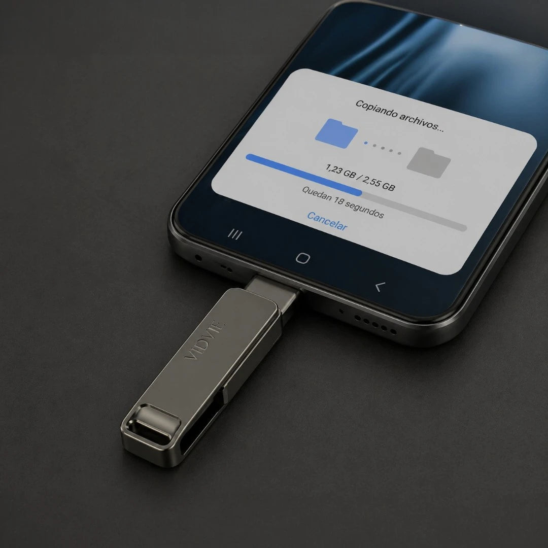 Memoria Vidvie De 128gb Con Enrtrada Usb y Typec De Velocidad 3.2 USB2604 (128GB)