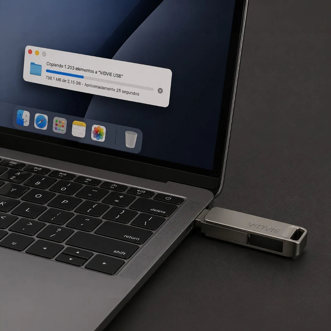 Memoria Vidvie de 256gb Con Entrada Usb y Typec Con Velocidad 3.2 USB2604 (256GB)