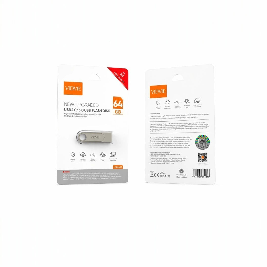 Memoria Vidvie Usb de 64gb USB2603/64GB