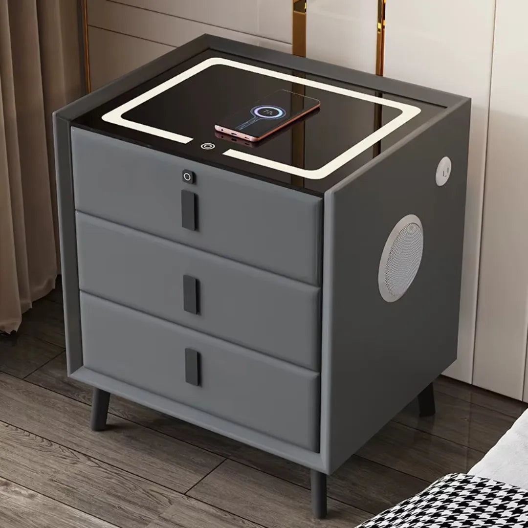 Mesa De Noche Inteligente Con Bocina Tres Cajones 4059 B2B