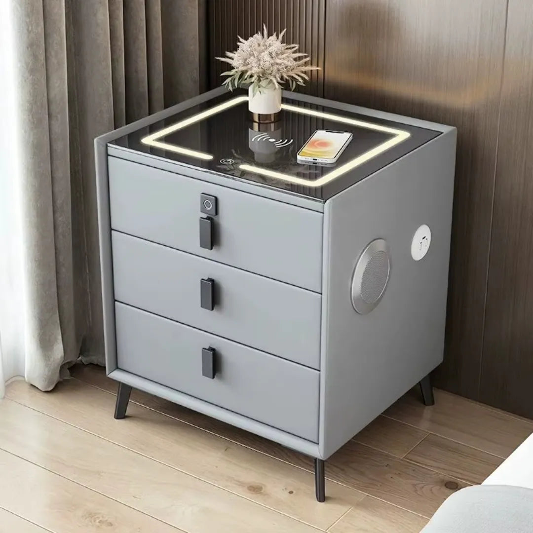 Mesa De Noche Inteligente Con Bocina Tres Cajones 4059 B2B