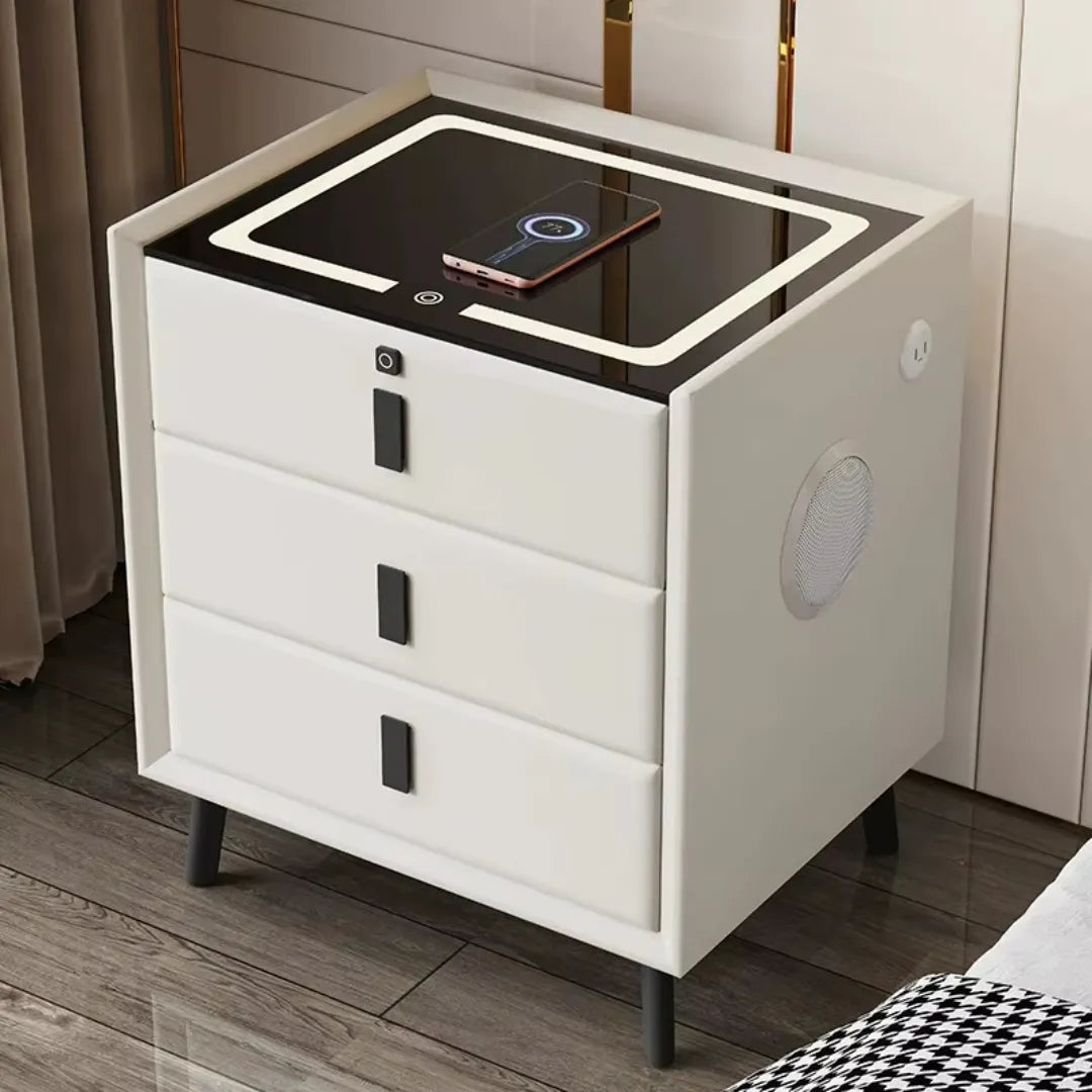 Mesa De Noche Inteligente Con Bocina Tres Cajones 4059 B2B