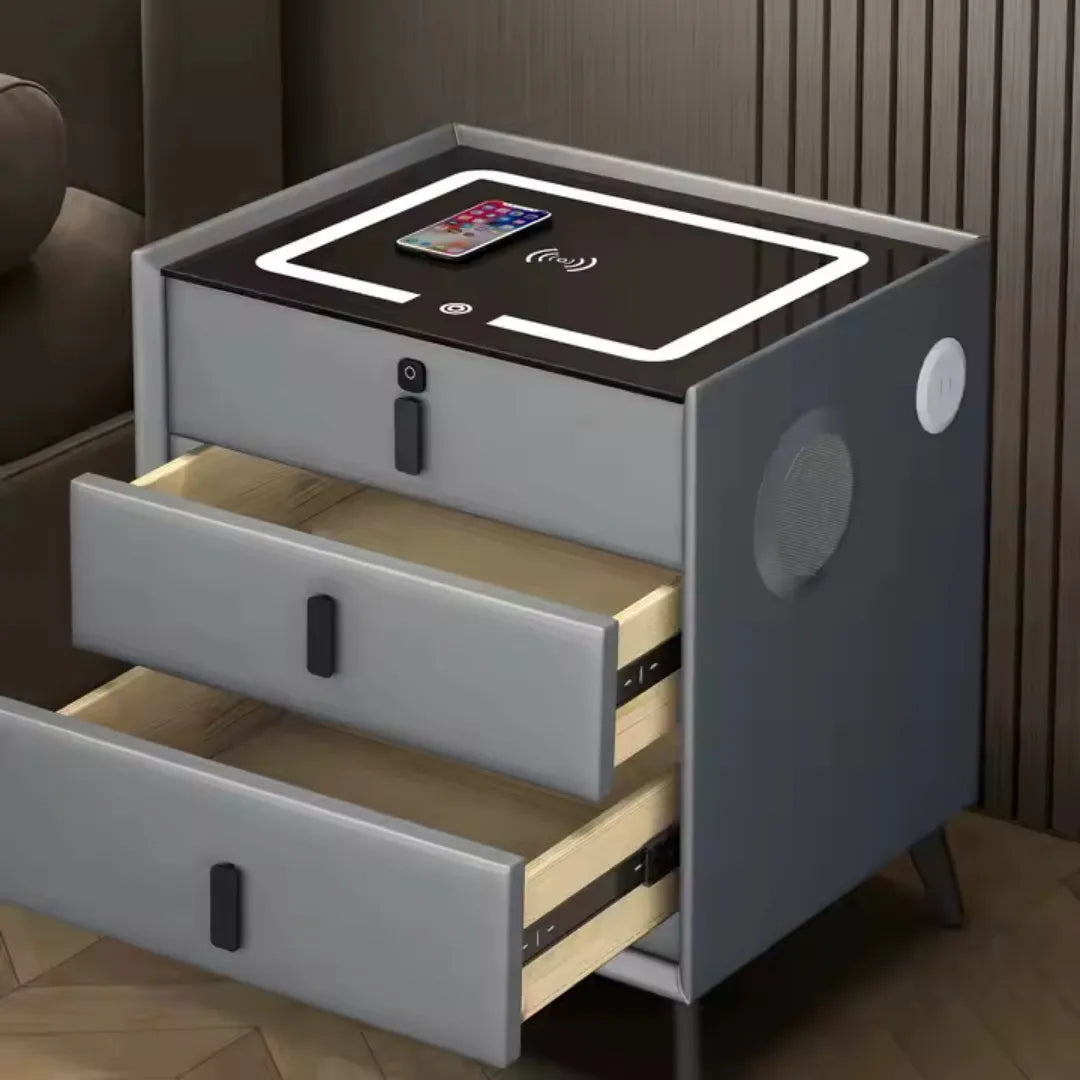 Mesa De Noche Inteligente Con Bocina Tres Cajones 4059 B2B