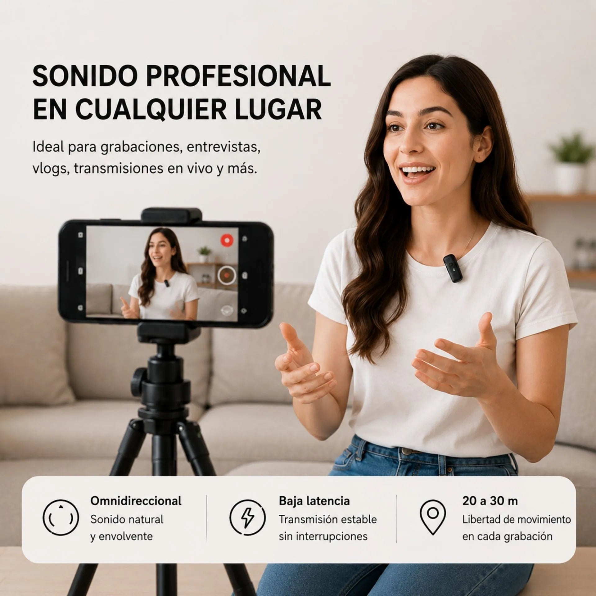 Micrófonos Inalámbricos De Solapa Tipo C Con Estuche De Carga SGS MIC MWS 14
