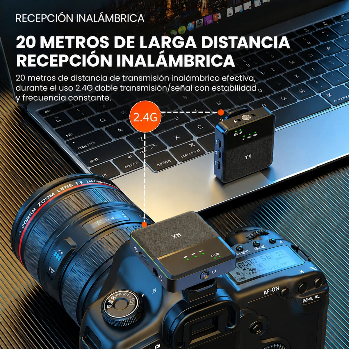 Micrófono De Solapa Inalámbrico Con Reducción De Ruido, Tipo C, iPhone Y 3.5mm SX9