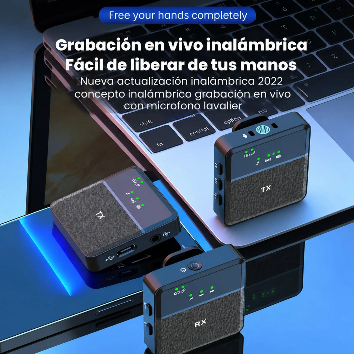Micrófono De Solapa Inalámbrico Con Reducción De Ruido, Tipo C, iPhone Y 3.5mm SX9