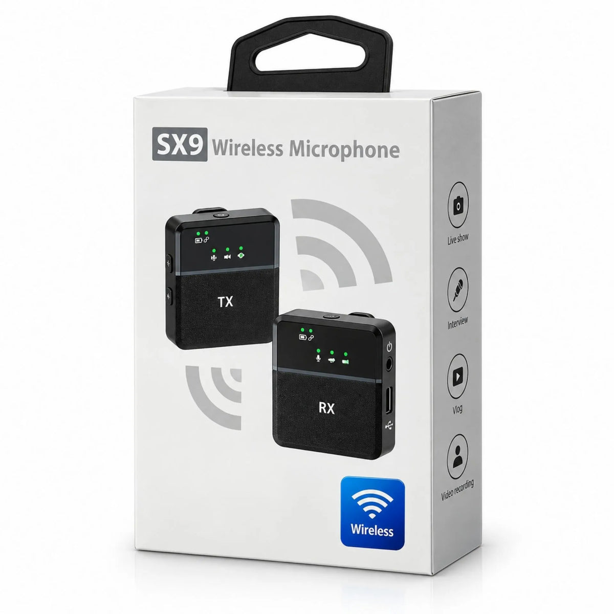 Micrófono De Solapa Inalámbrico Con Reducción De Ruido, Tipo C, iPhone Y 3.5mm SX9