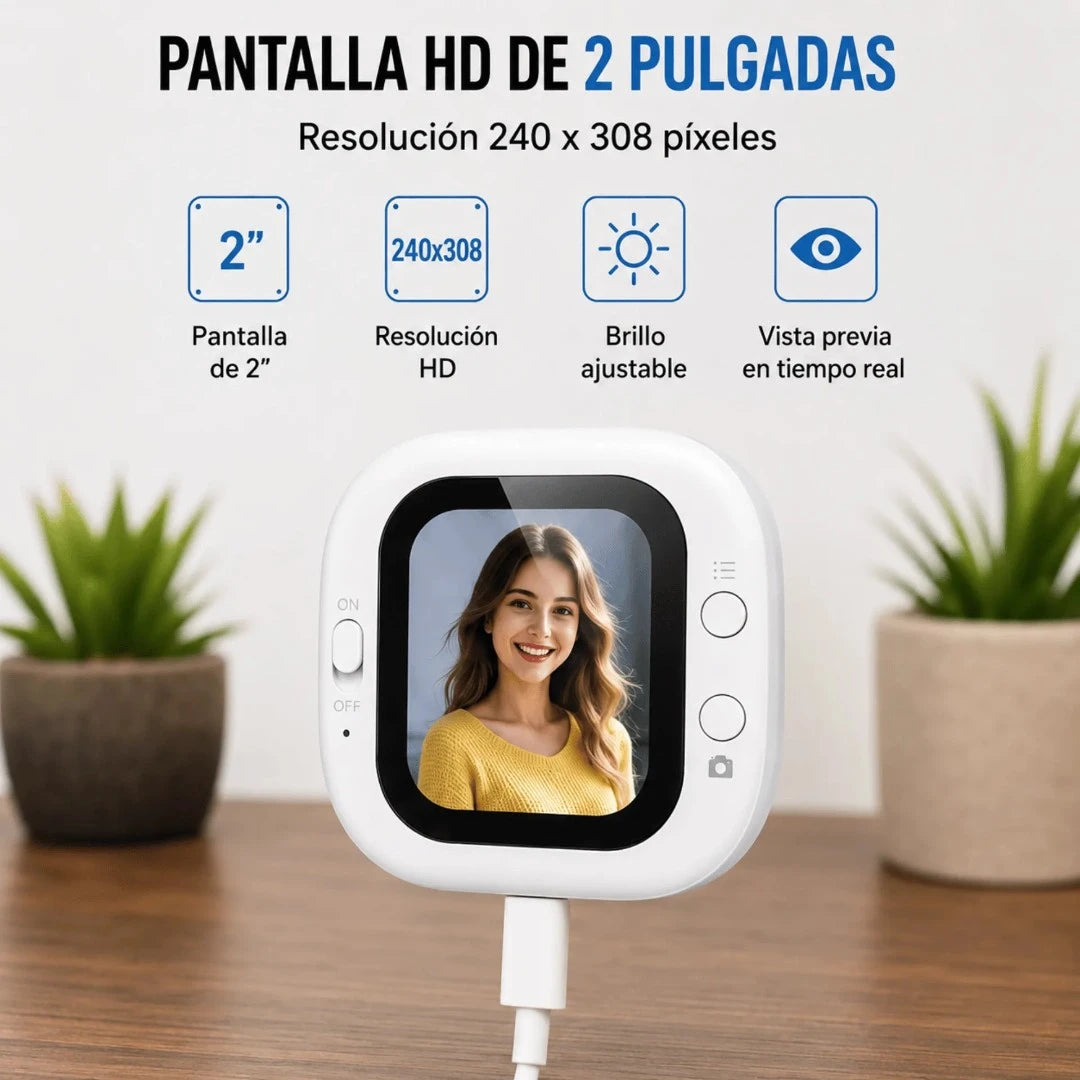 Pantalla Mini Vlog Magnética De 2 Pulgadas Compatible Con MagSafe Para iOS Y Android D12