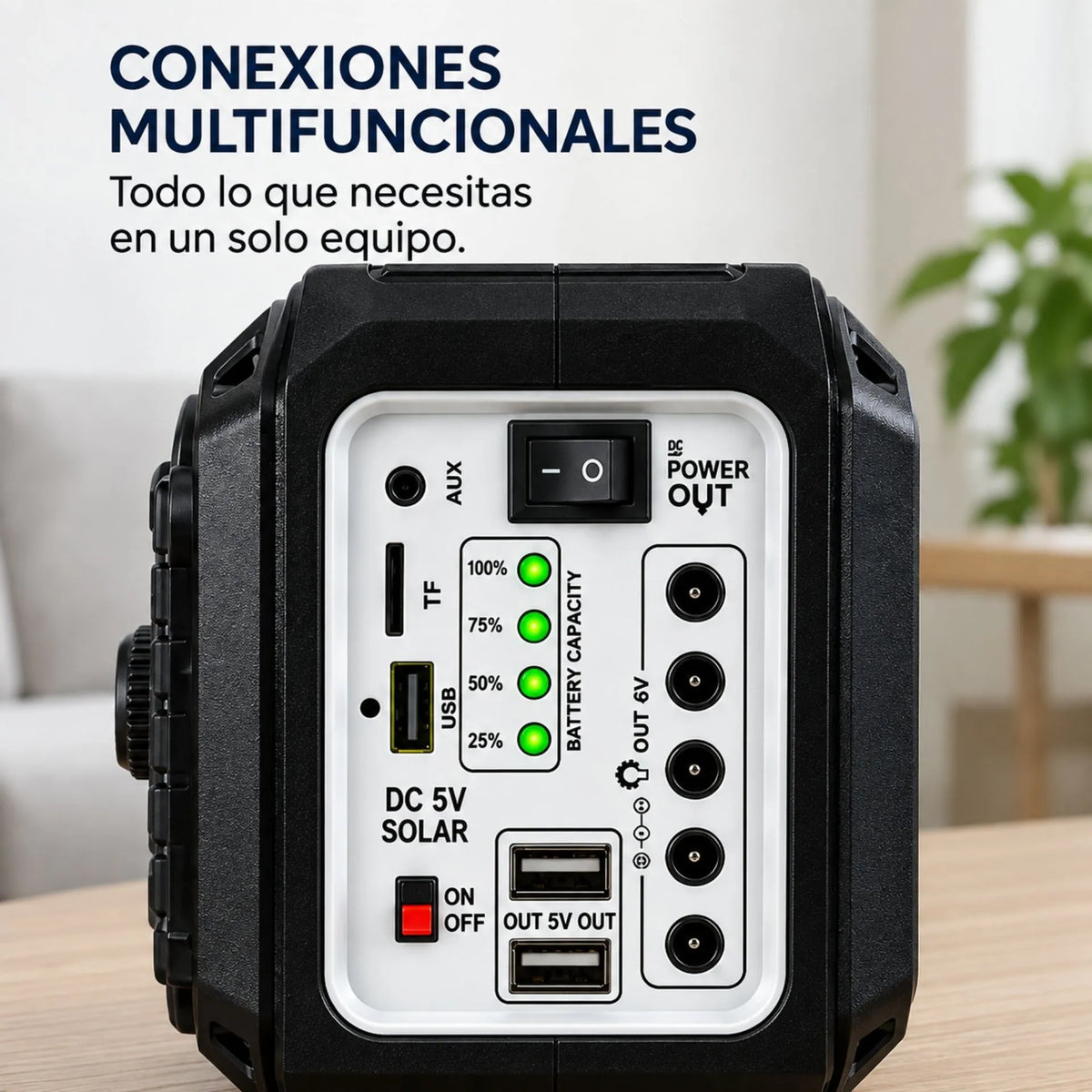 Mini Planta Solar Con Radio Y Power Bank Beck 4 Bombillos Play BP-PL087S