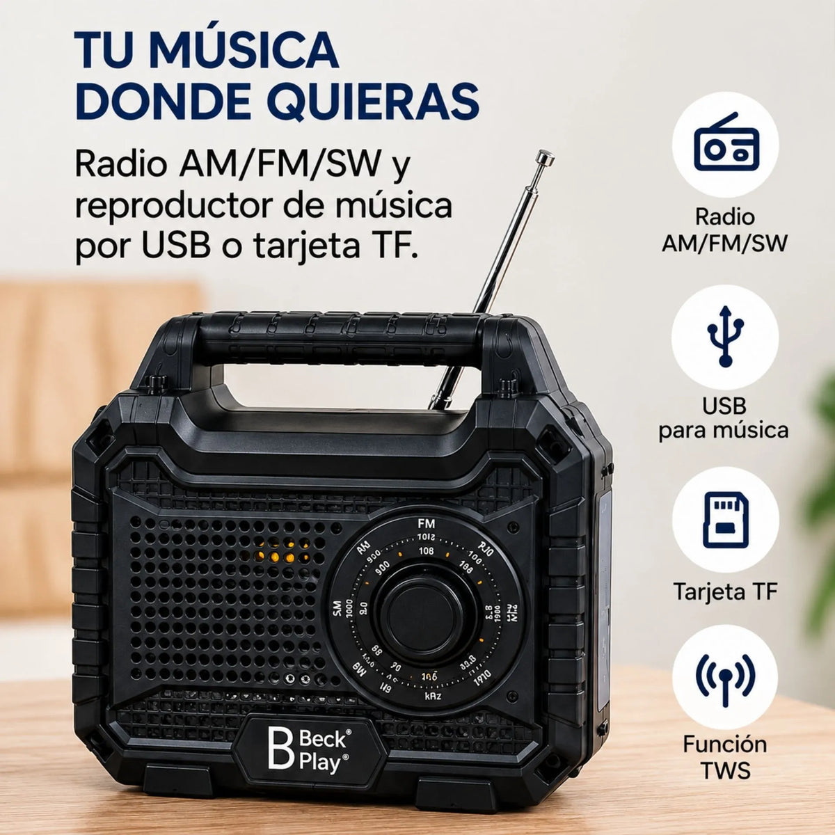 Mini Planta Solar Con Radio Y Power Bank Beck 4 Bombillos Play BP-PL087S