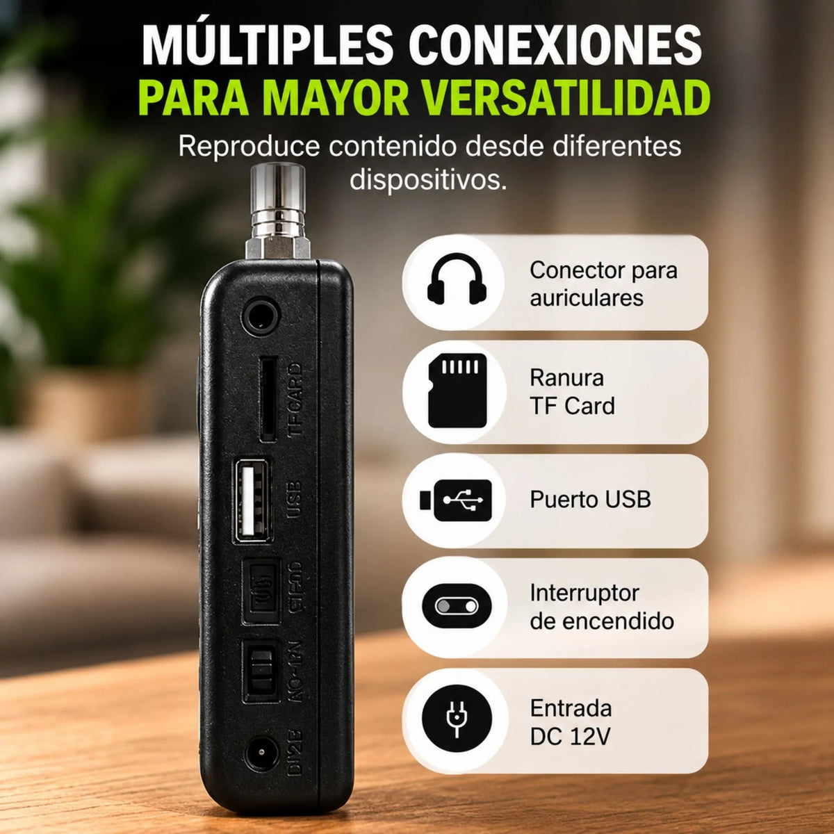 Mini Televisor Portátil Digital Con Antena TDT, Pantalla LED, USB Y Control Remoto D5