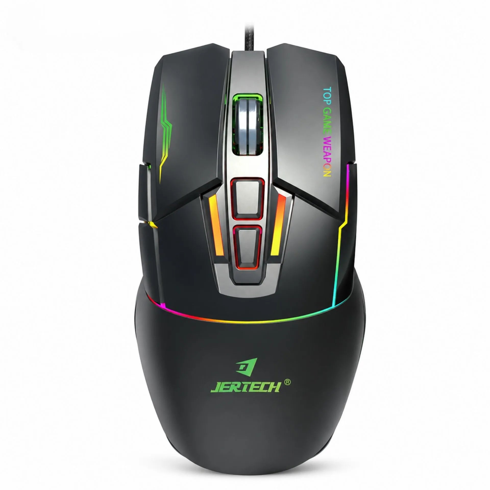 Mouse Gamer Alámbrico USB RGB 4800 DPI 7 Botones Jertech JR870
