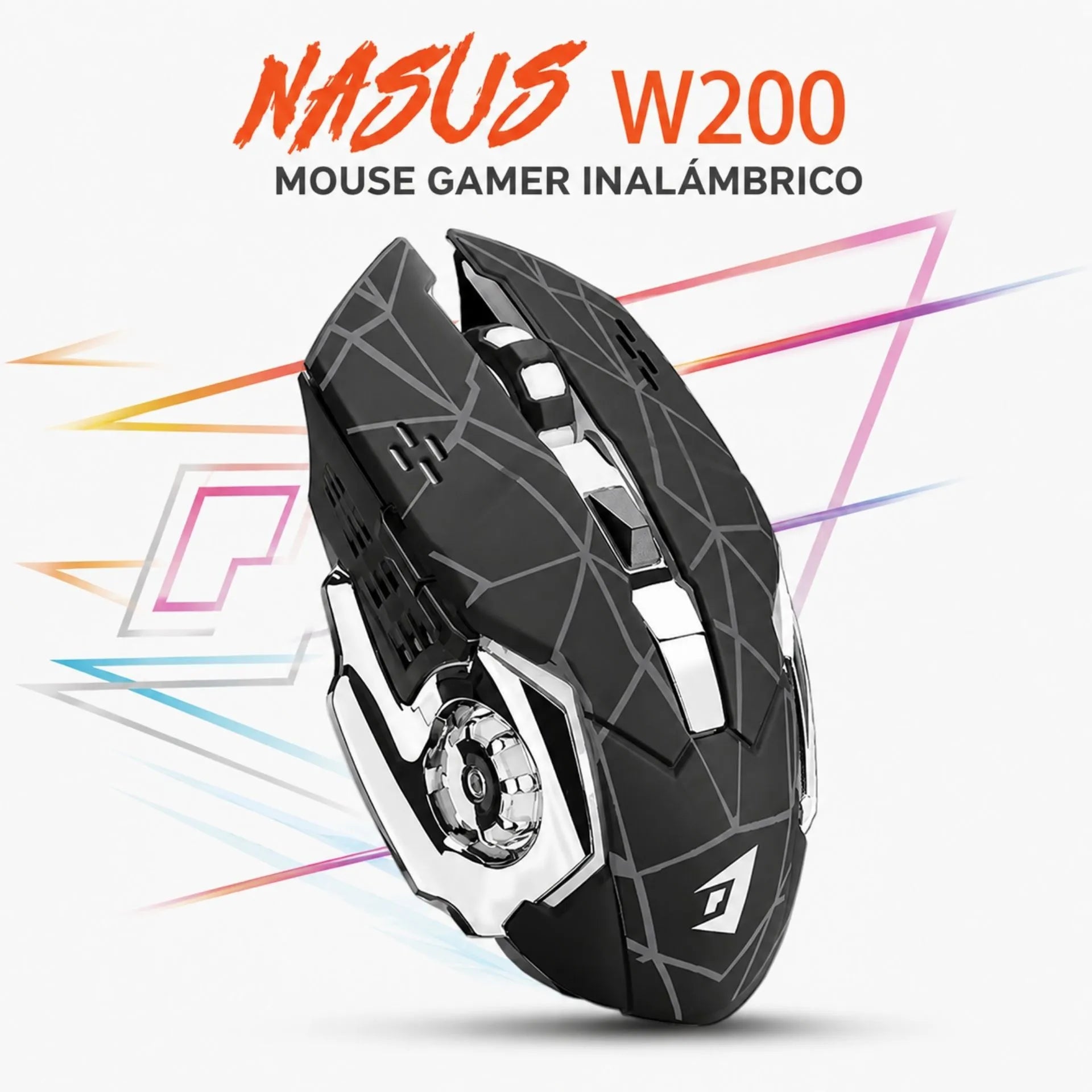 Mouse Gamer Inalámbrico Bluetooth Y USB 2.4G Recargable Jertech W200