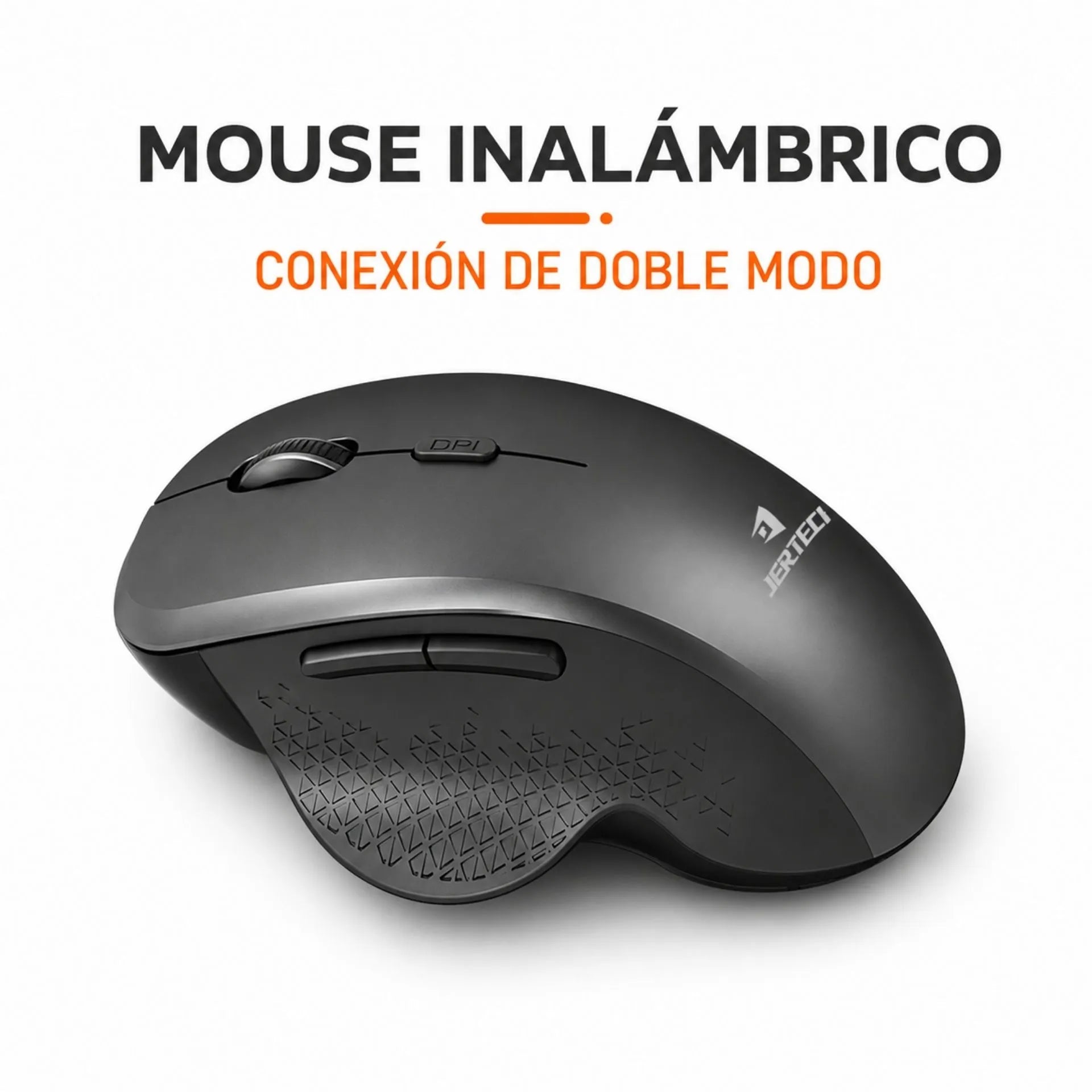 Mouse Inalámbrico Ergonómico Bluetooth Y USB 2.4G Recargable Jertech W500
