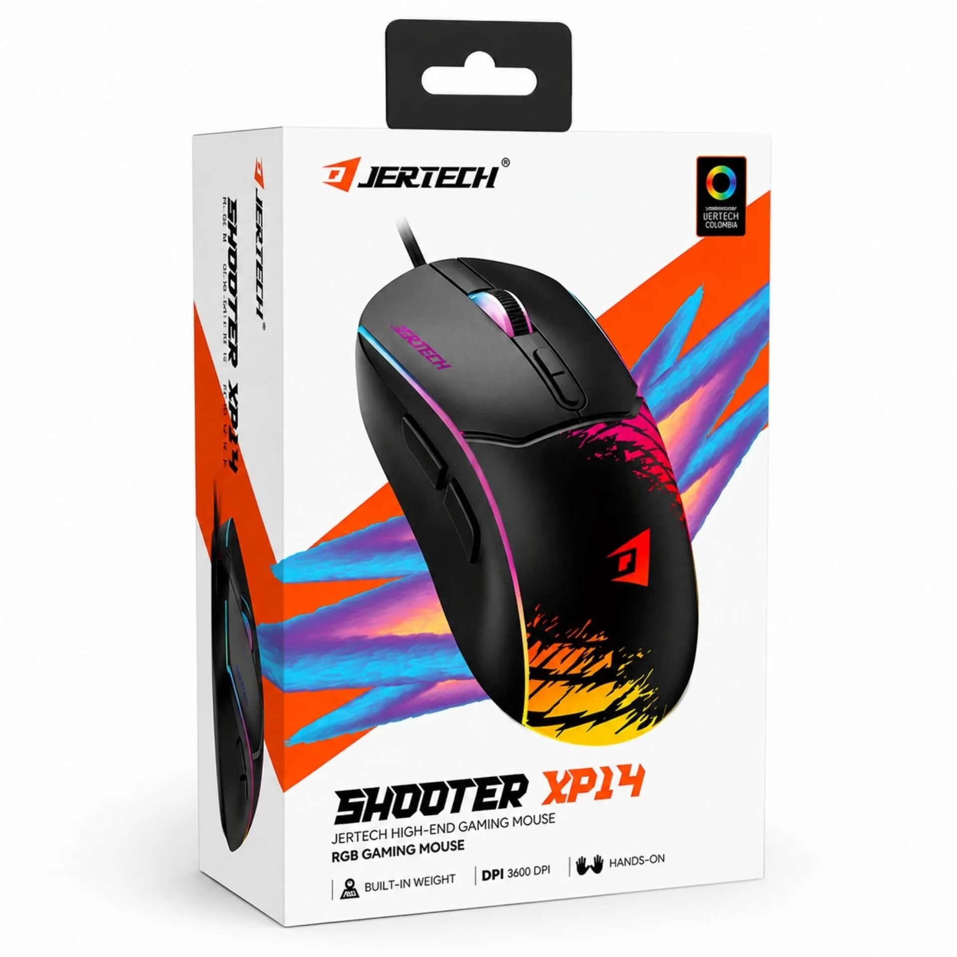 Mouse Gamer Alámbrico USB RGB 3600 DPI 7 Botones Jertech XP14
