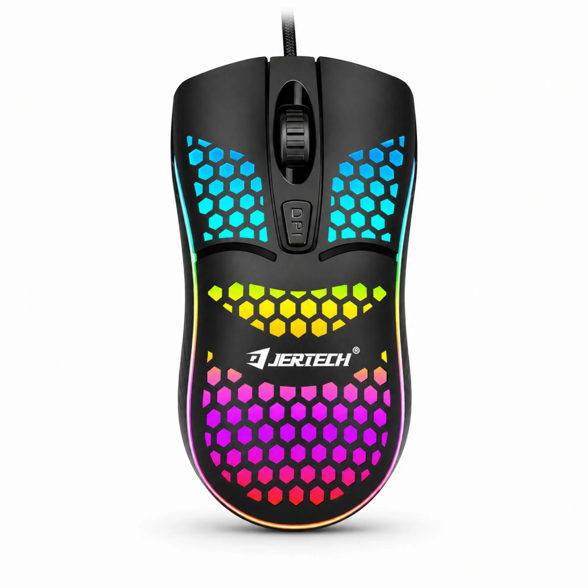 Mouse Alámbrico USB Gamer Jertech RGB Ultraligero DPI Ajustable XP12