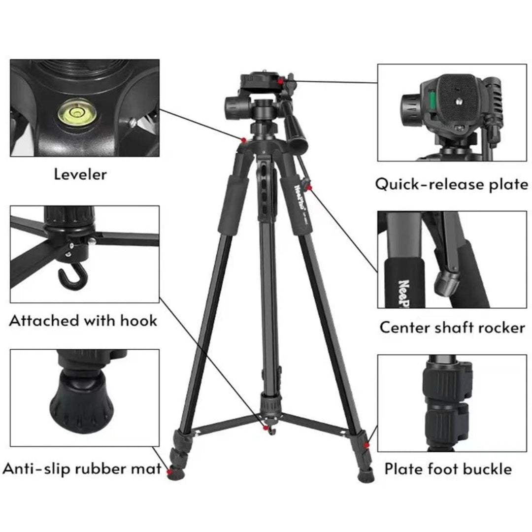 Trípode Profesional Neepho Con Estuche De Transporte NP-8840