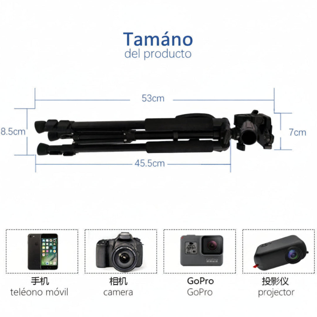 Trípode Nephoo Profesional Para Cámara Con Altura Hasta de 2 Metros NP-8860