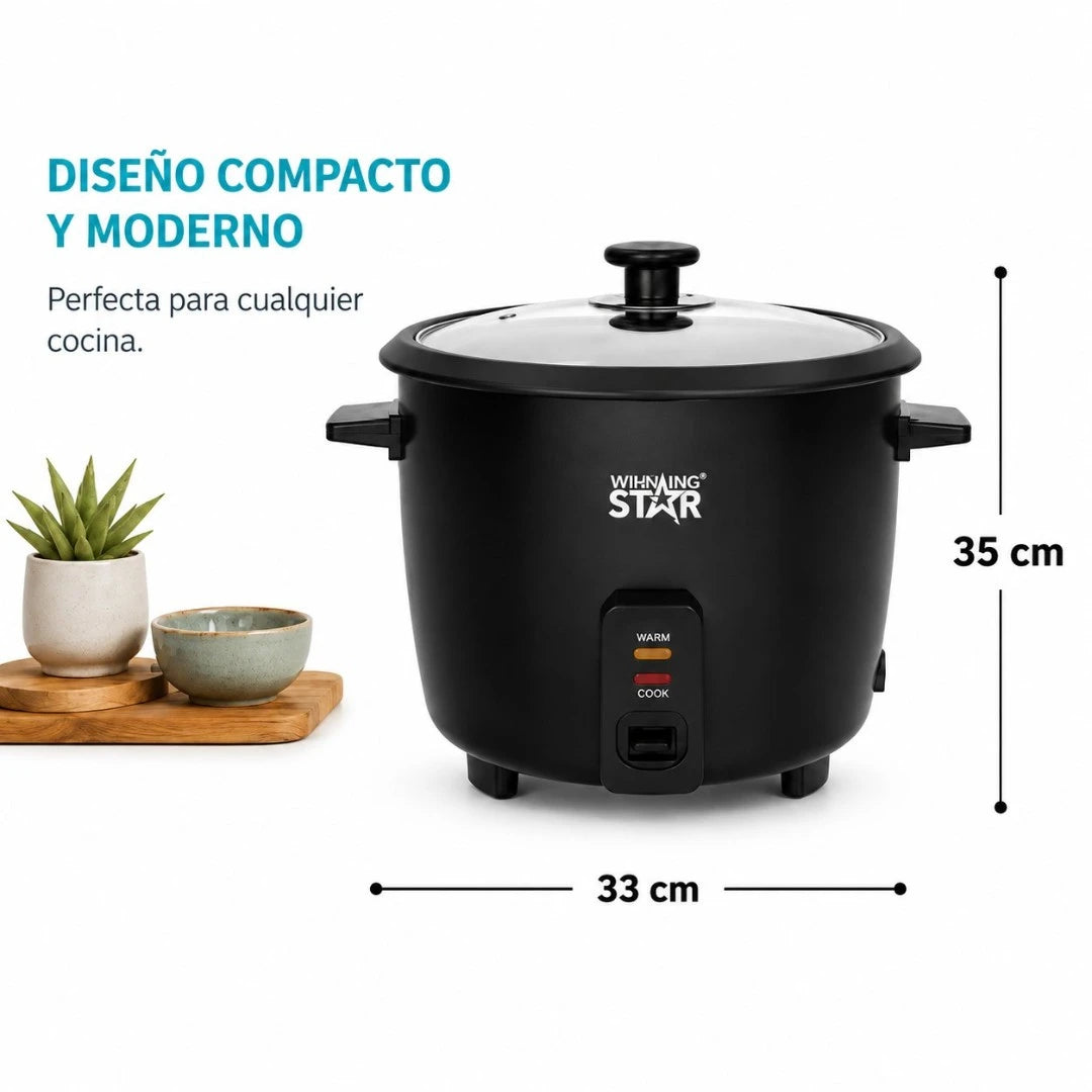 Olla Arrocera Eléctrica Winning Star 2.2L 900W Con Vaporera Y Función Mantener Caliente ST-2000