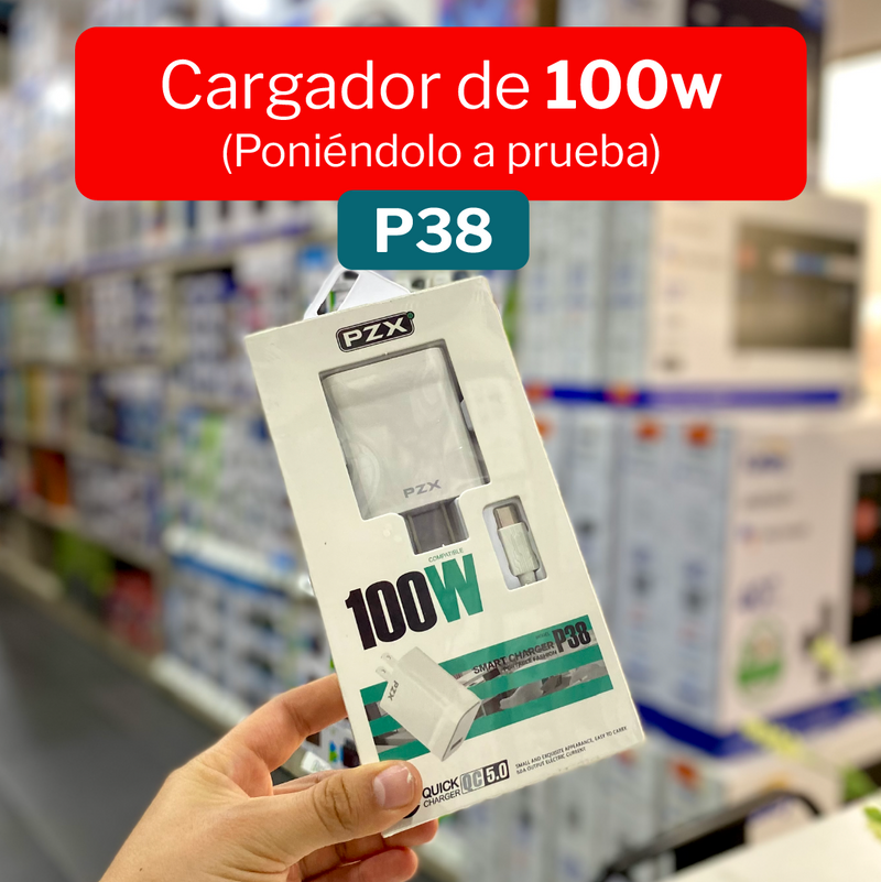 Cargue la imagen en el visor de la galería, Cargador P/Telefono 100W 5A QC 5.0  PZX P38
