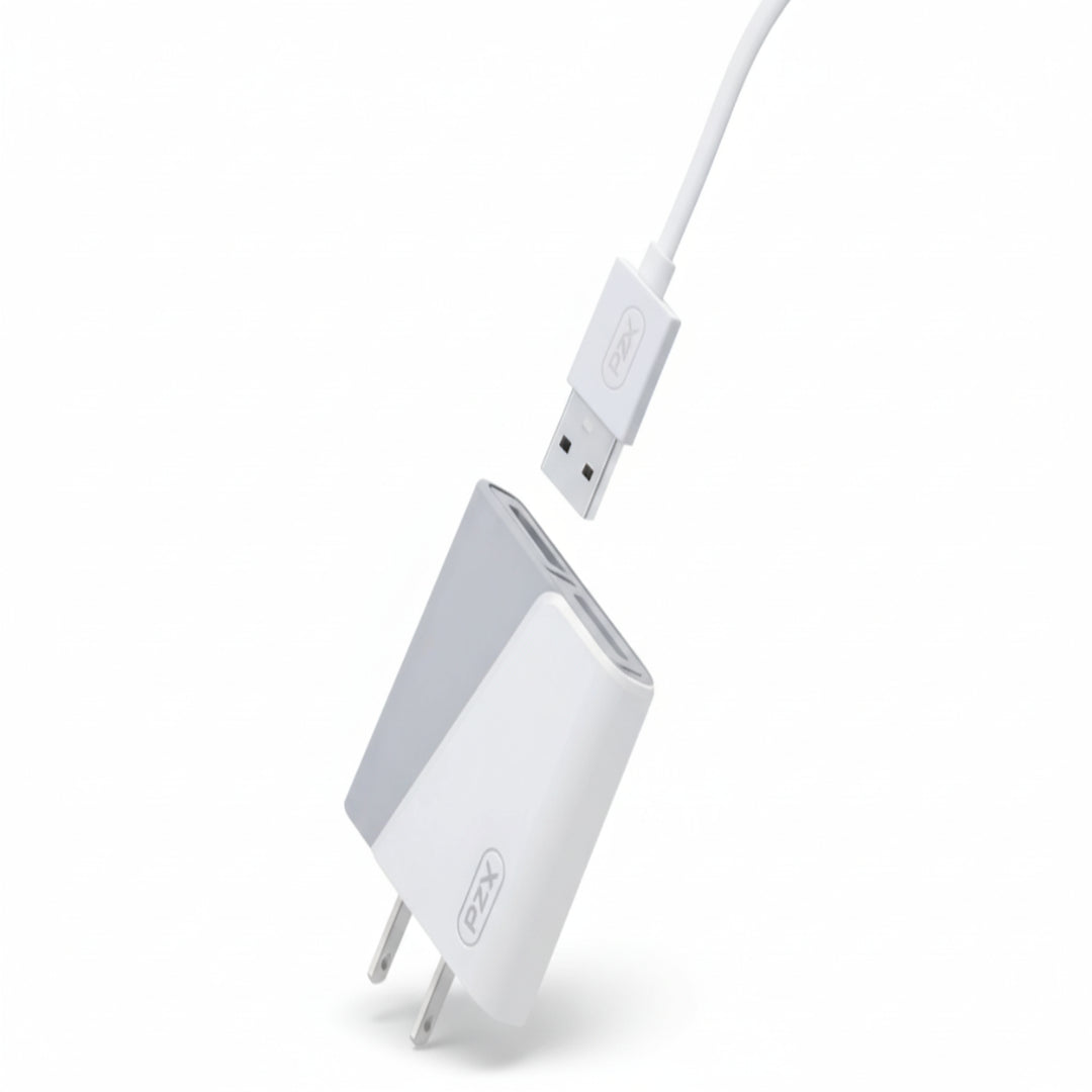 Cargador PZX Carga Inteligente Con Doble Puerto Usb P15 TYPEC