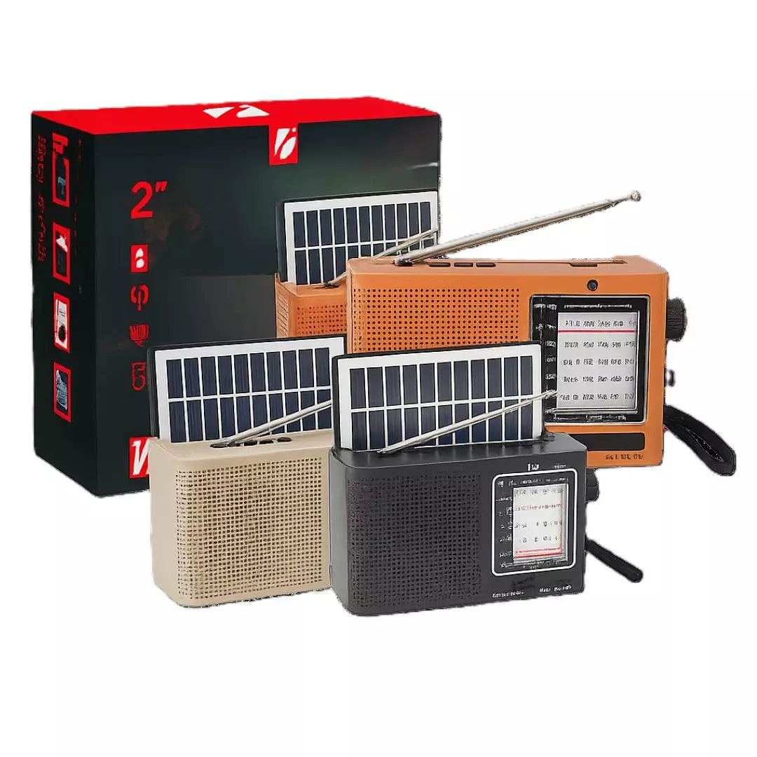 Radio Parlante Bluetooth Análogo De 3" Con Panel Solar KTF-1645