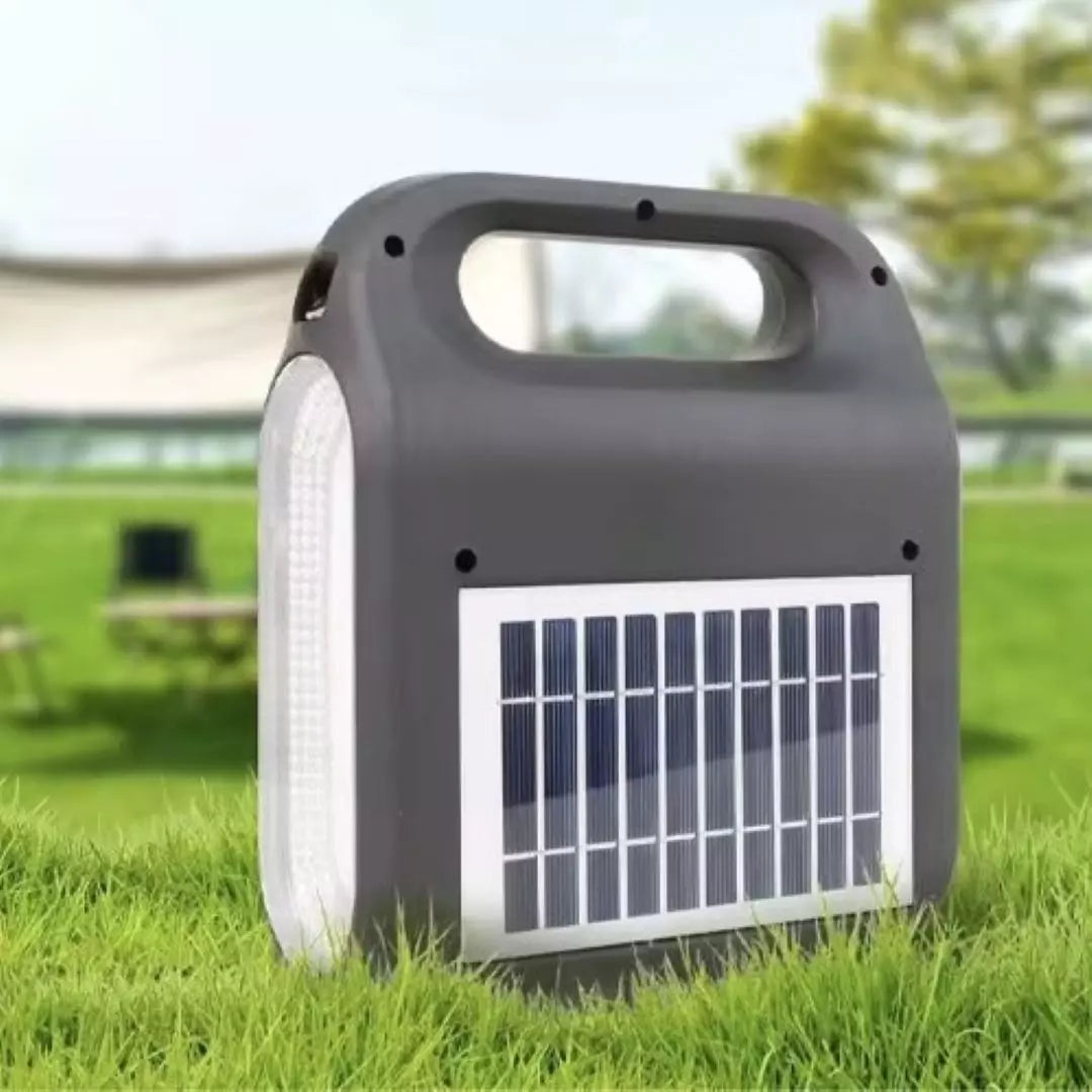 Radio Parlante Bluetooth De 4" Con Panel Solar y Bombillos KTS-1837