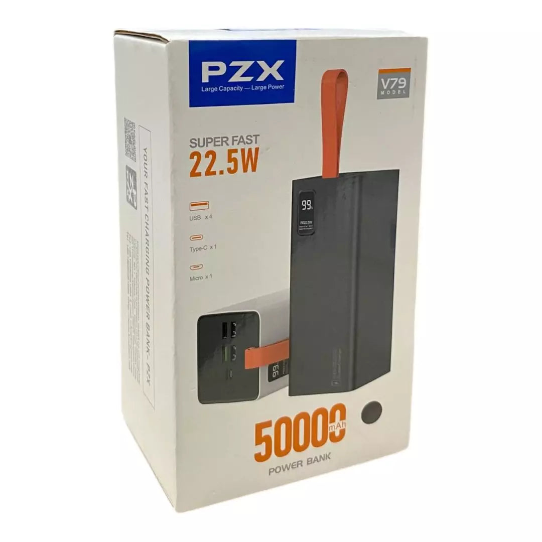 Power Bank PZX 50.000 mAh Carga Rapida con Potencia de 22.5w V79