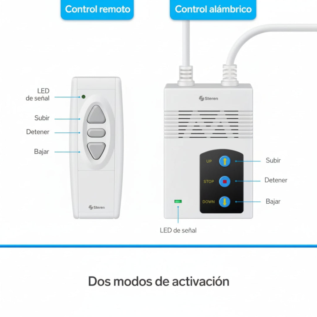 Telón De Proyección Motorizado 100” Con Control Remoto Para Techo o Pared Steren PRO-020
