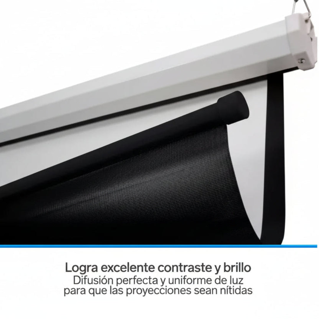Telón De Proyección Motorizado 100” Con Control Remoto Para Techo o Pared Steren PRO-020
