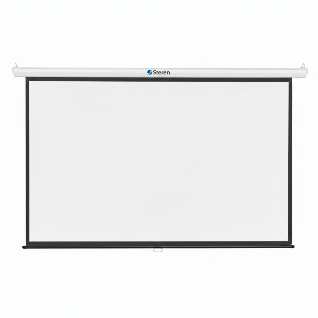 Telón De Proyección Motorizado 100” Con Control Remoto Para Techo o Pared Steren PRO-020