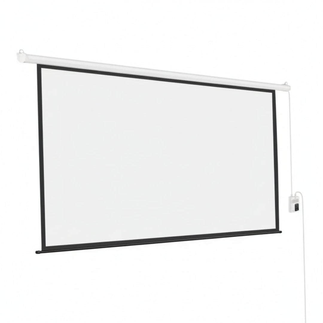 Telón De Proyección Motorizado 100” Con Control Remoto Para Techo o Pared Steren PRO-020
