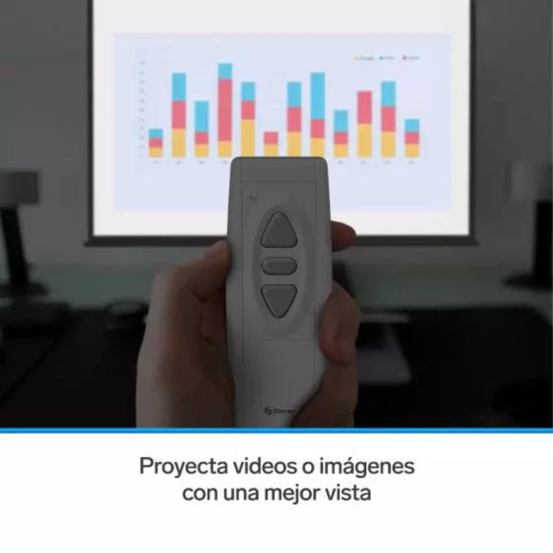 Telón De Proyección Motorizado 100” Con Control Remoto Para Techo o Pared Steren PRO-020