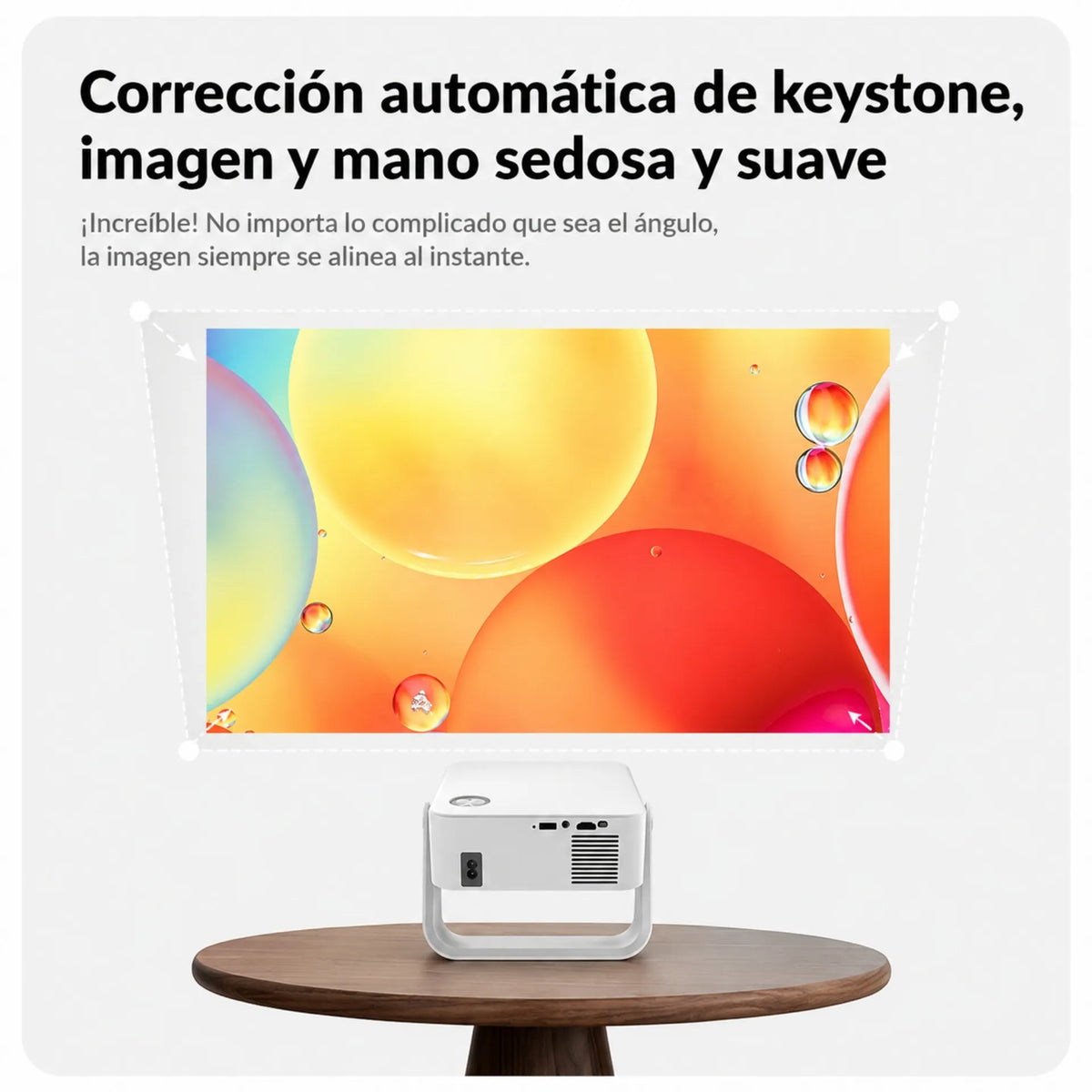 Proyector Android 400 ANSI Lúmenes WiFi Doble Banda Autoenfoque Q8