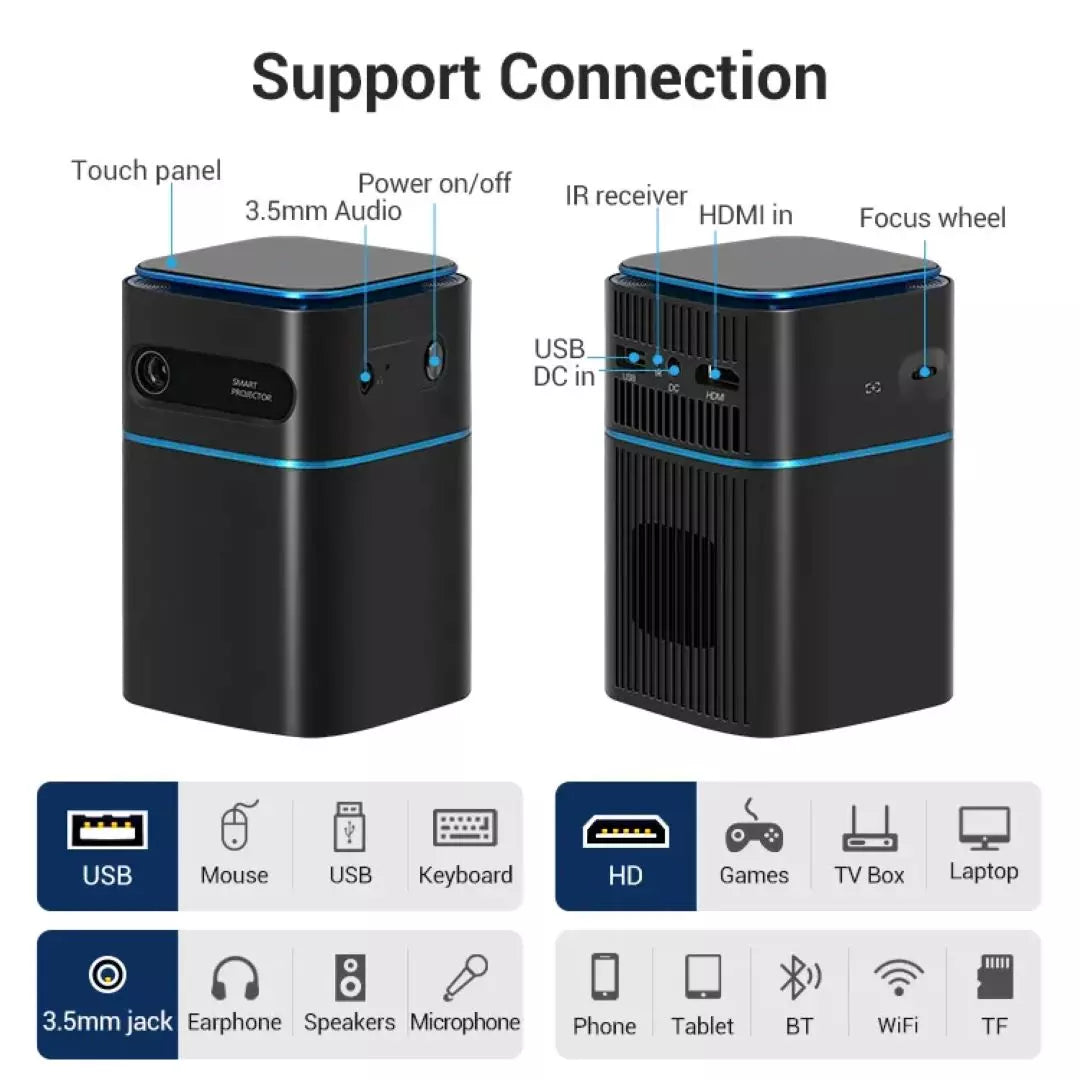 Mini Proyector De Imagen Android Control Touch D042