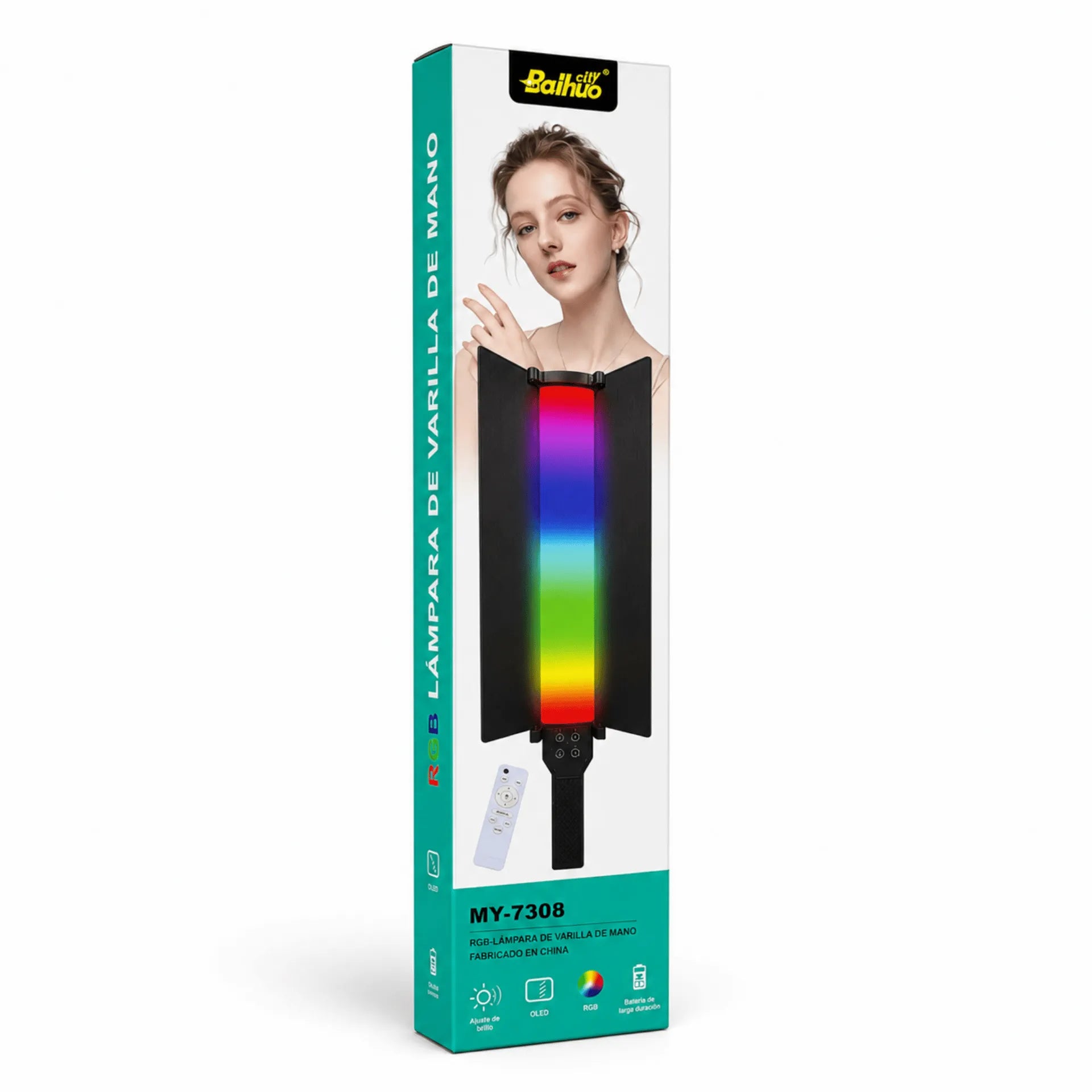 Panel De Luz RGB LED 25W Con Control Remoto Touch Baihuo City MY-7308