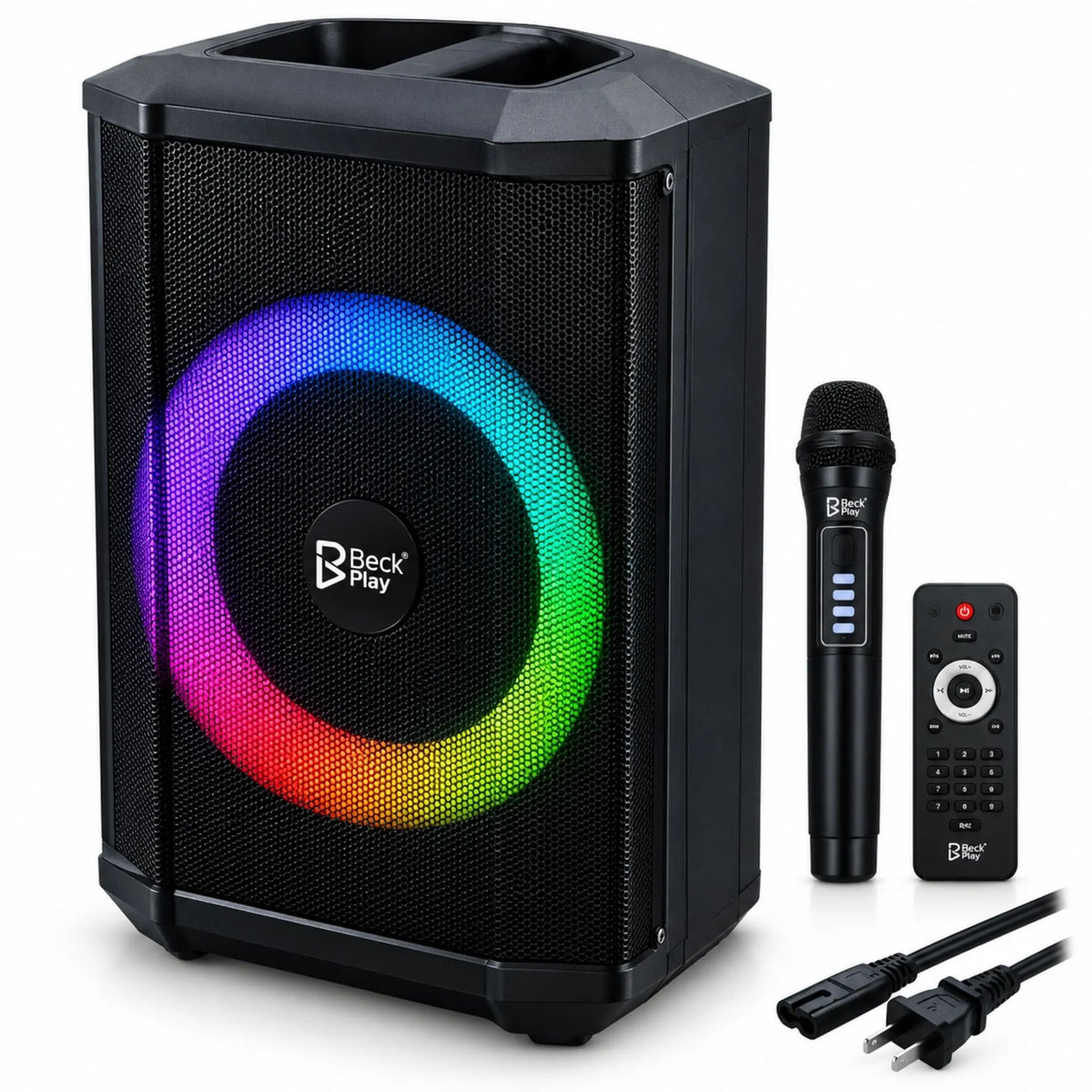 Parlante Cabina Recargable De 8 Pulgadas Con Micrófono Beck Play BP-P182