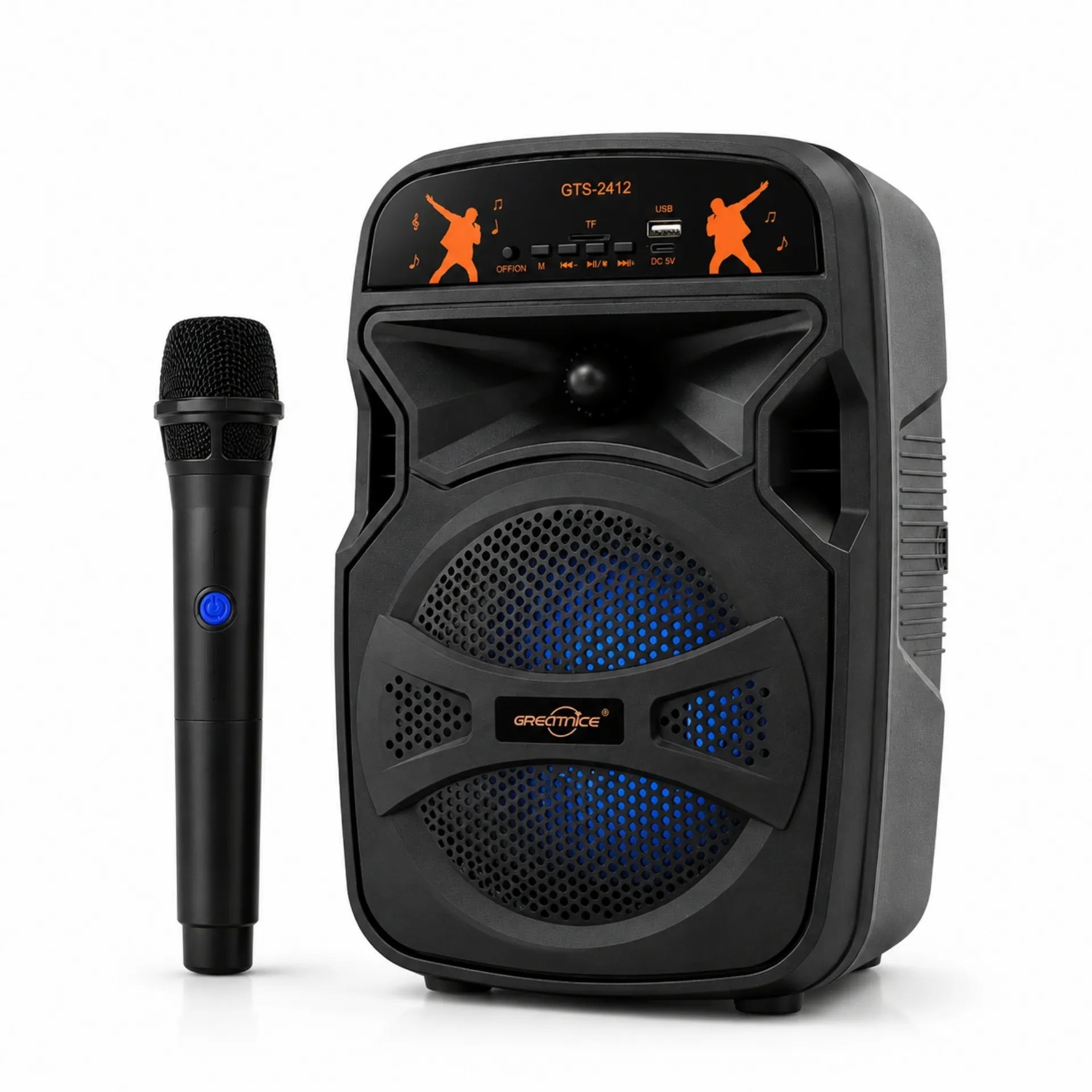 Parlante Bluetooth Portátil 6.5 Pulgadas Con Micrófono Inalámbrico Greatnice GTS-2412