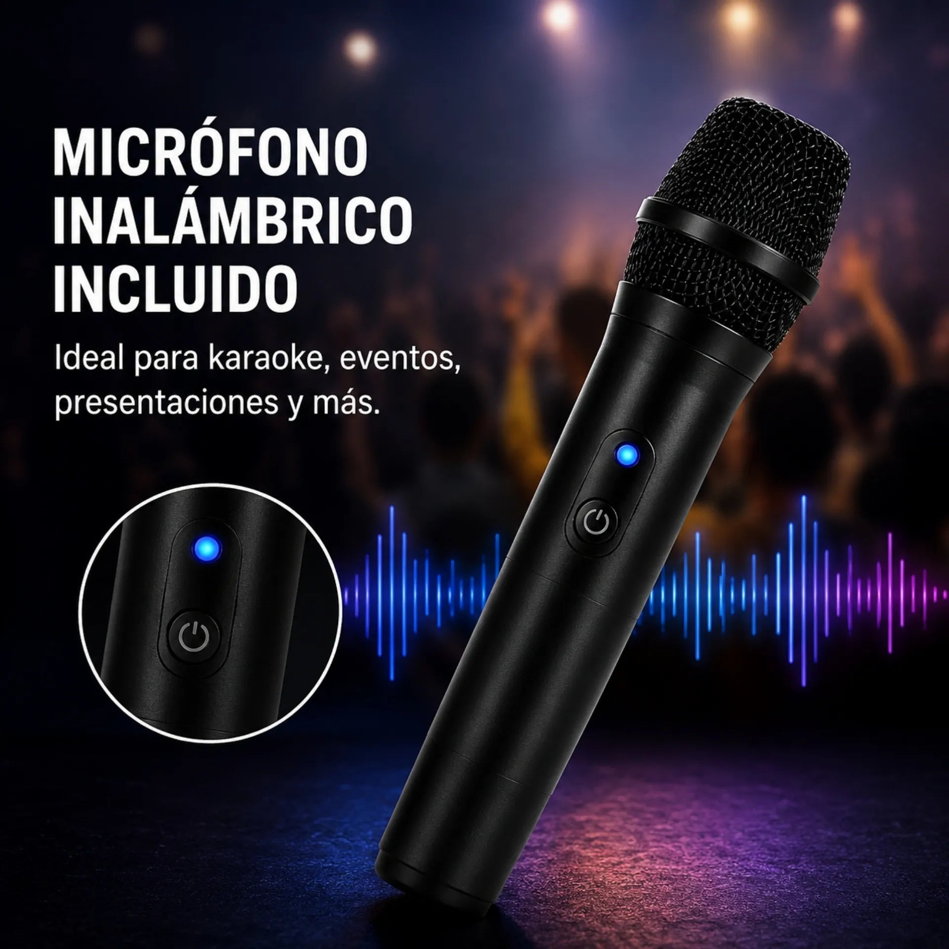 Parlante Bluetooth Portátil 12 Pulgadas Con Micrófono Y Luces RGB KTS-2162
