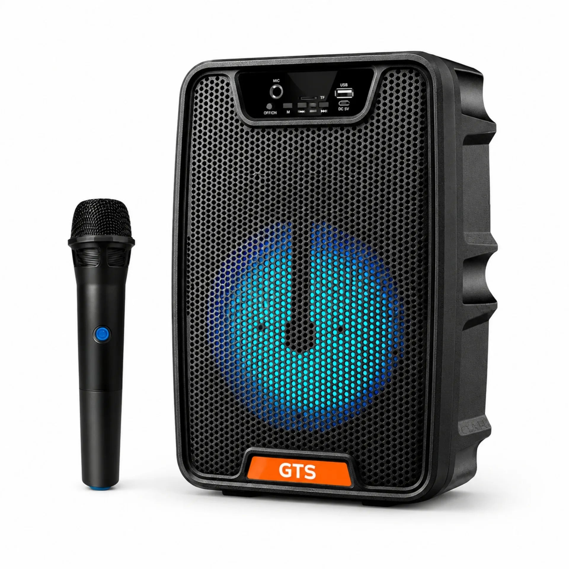 Parlante Bluetooth Portátil 6.5 Pulgadas Con Luces RGB Y Microfono GTS GTS-2413