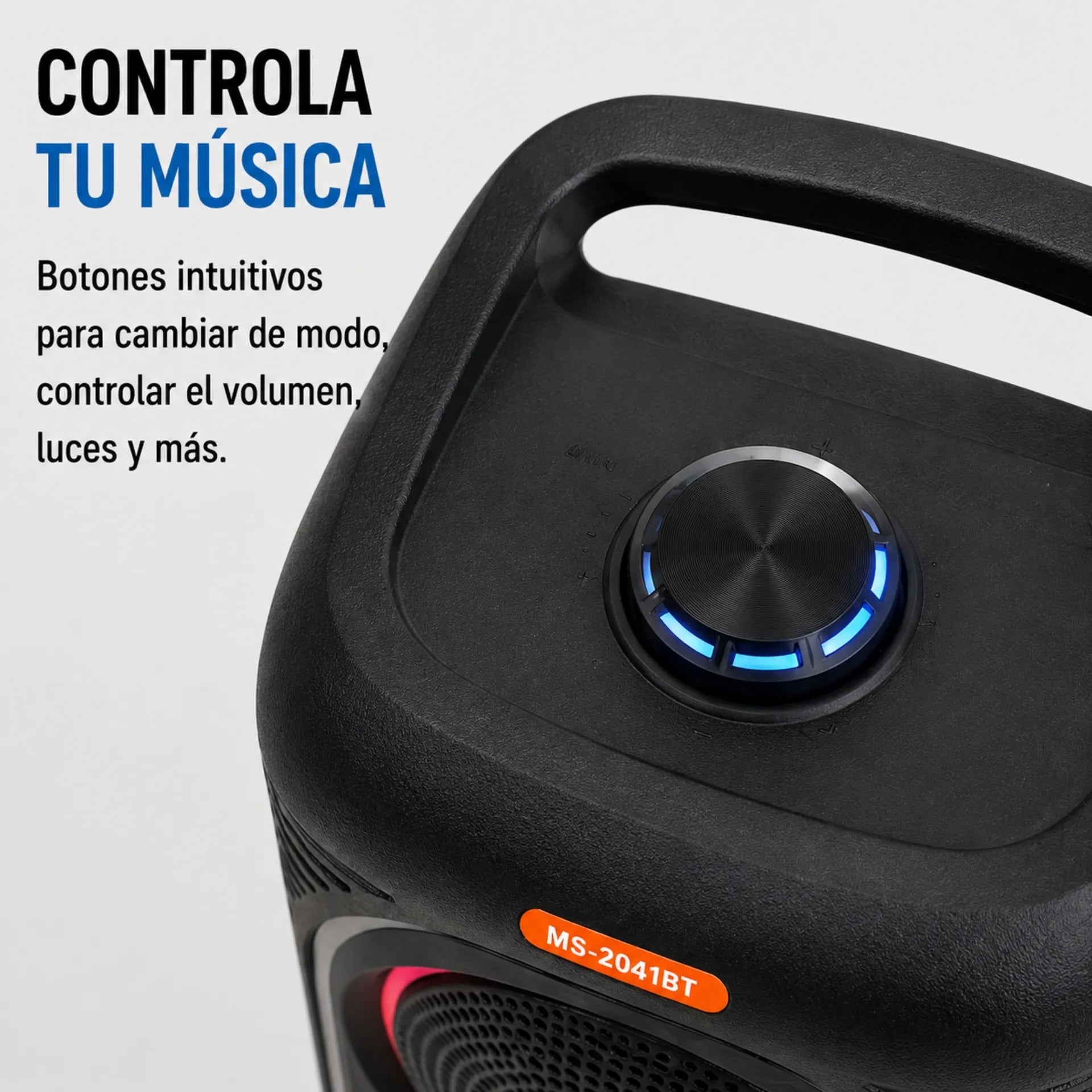 Parlante Cabina Bluetooth De 8 Pulgadas 25W y Retroiluminado MS-2041BT